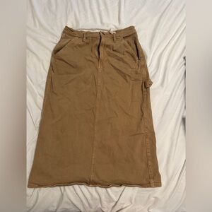 Tan Stretchy denim skirt